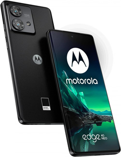 Motorola Edge 40 Neo, 12/256 GB, Pantalla 6.55" pOLED 144Hz, IP 68, cámara 50MP Ultra Pixel, iOS, Carga 68W TurboPower, Dolby Atmos Audio, Android 13, Dual SIM, Negro(Versión ES/PT)