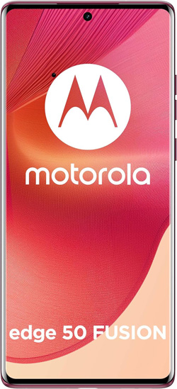 Motorola Edge 50 Fusion (8/256 GB, cámara dual de 50 + 13 MP, pantalla 6,67" pOLED FHD+ 144Hz, IP68, Snapdragon 7s Gen 2, batería 5000mAh, Dual SIM, Android 14), rosa caliente