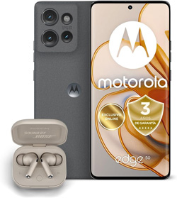Motorola Edge 50,24GB (12+12GB RAM Boost)/512 GB, Gris + Moto Buds+ Sound by Bose. Certificación Militar de Durabilidad, Pantalla 6,7"" pOLED 1.5K, cámara 50MP y Zoom 3X, TurboPower de 68 W, Funda
